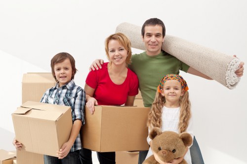 Prepared boxes and furniture ready for long-term storage in Shootershill